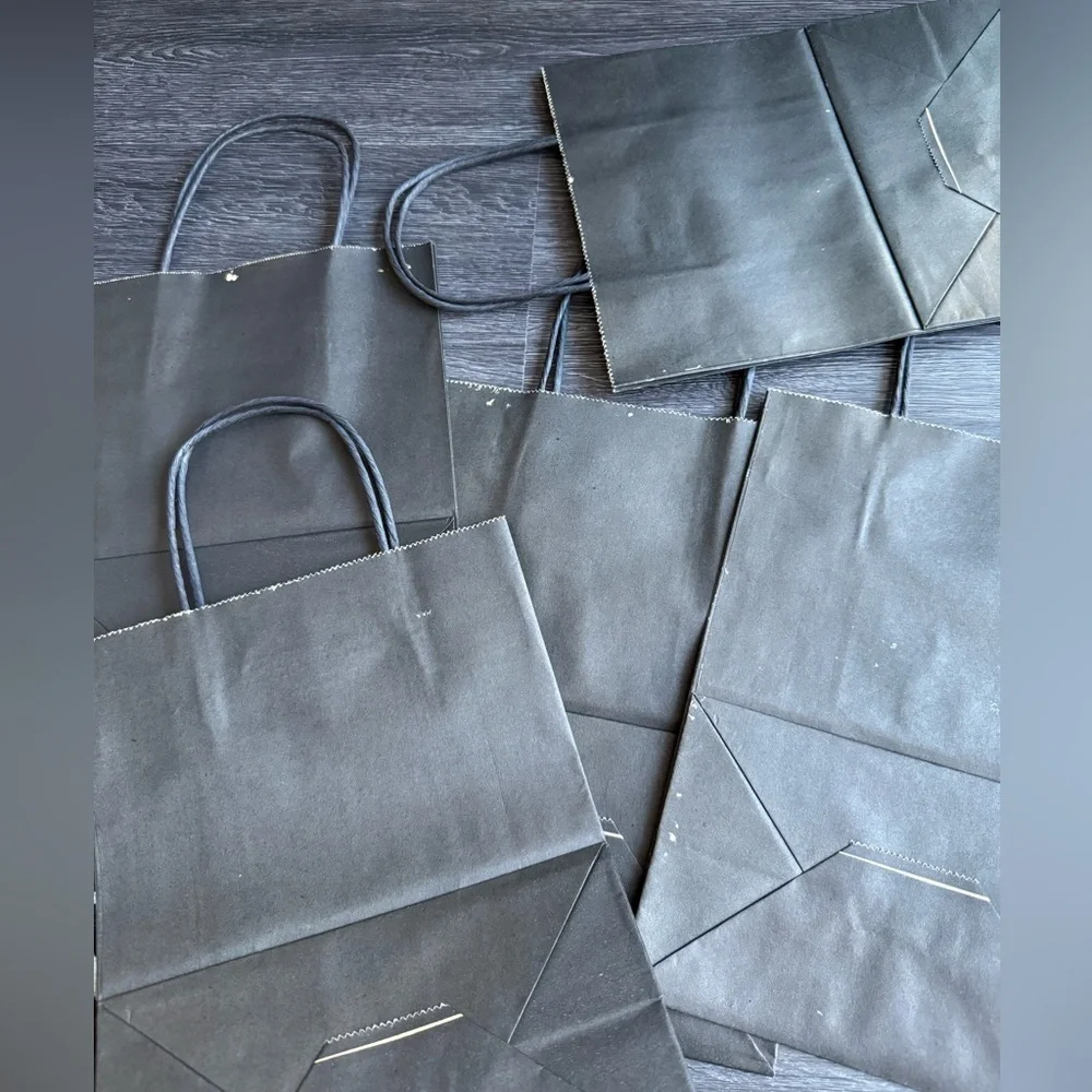 Black Gift Bags Paper Bags Set of 12 small medium New